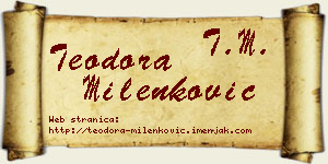 Teodora Milenković vizit kartica